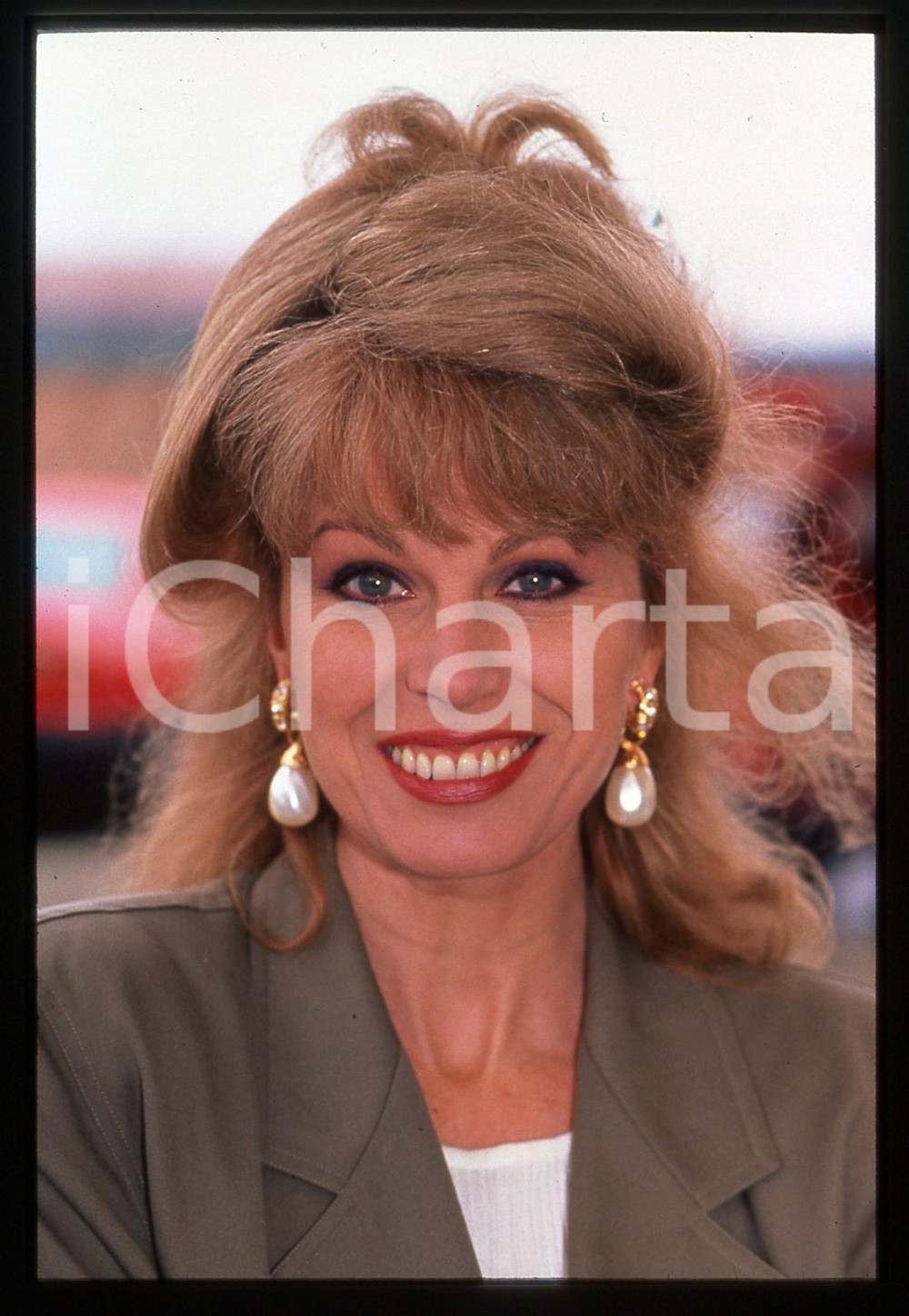 35mm vintage slide* 1995 ca CINEMA UK Joanna LUMLEY portrait close-up (3)