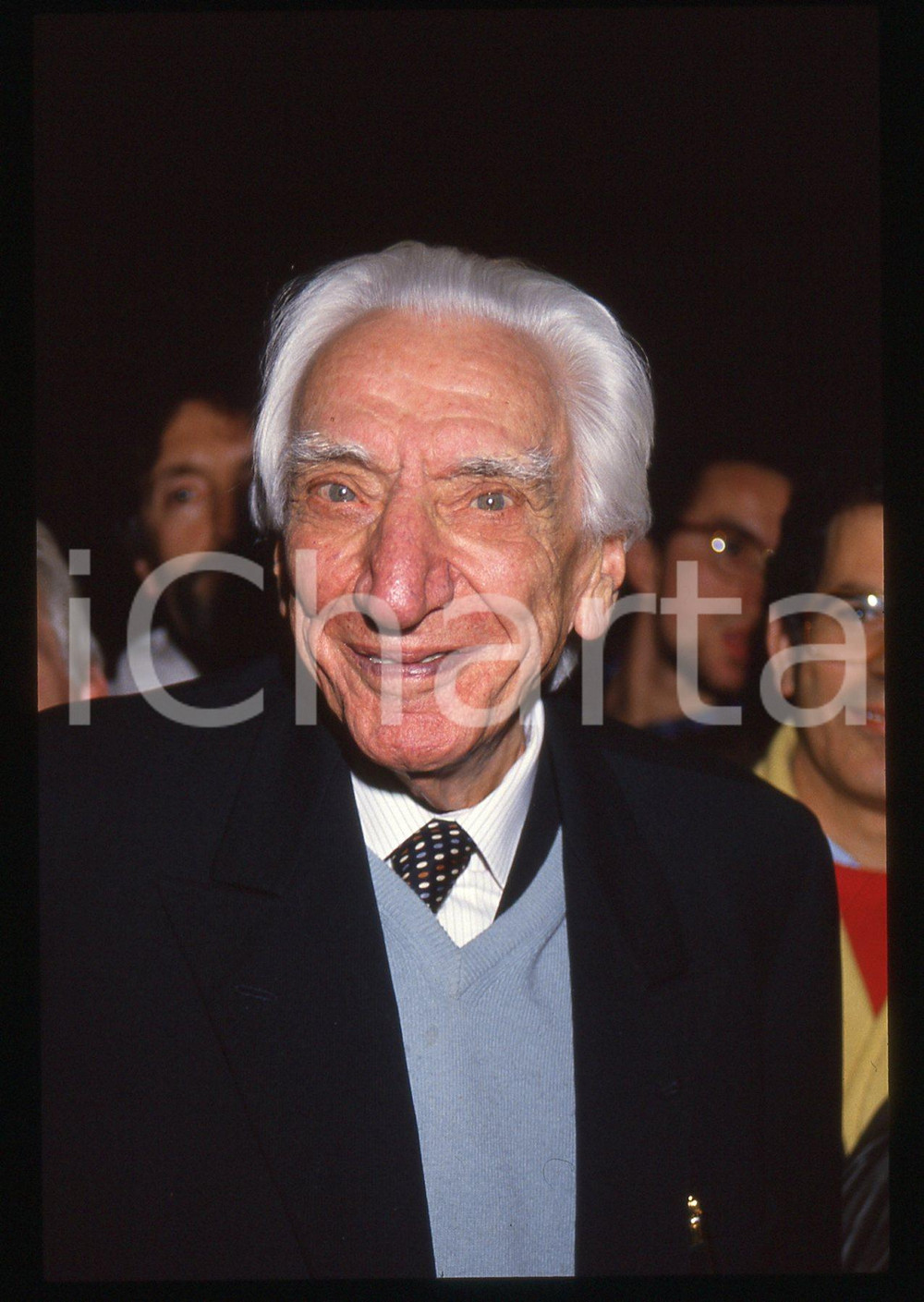 35mm vintage slide* 1985ca MILANO Cesare MUSATTI al Piccolo Teatro (5)