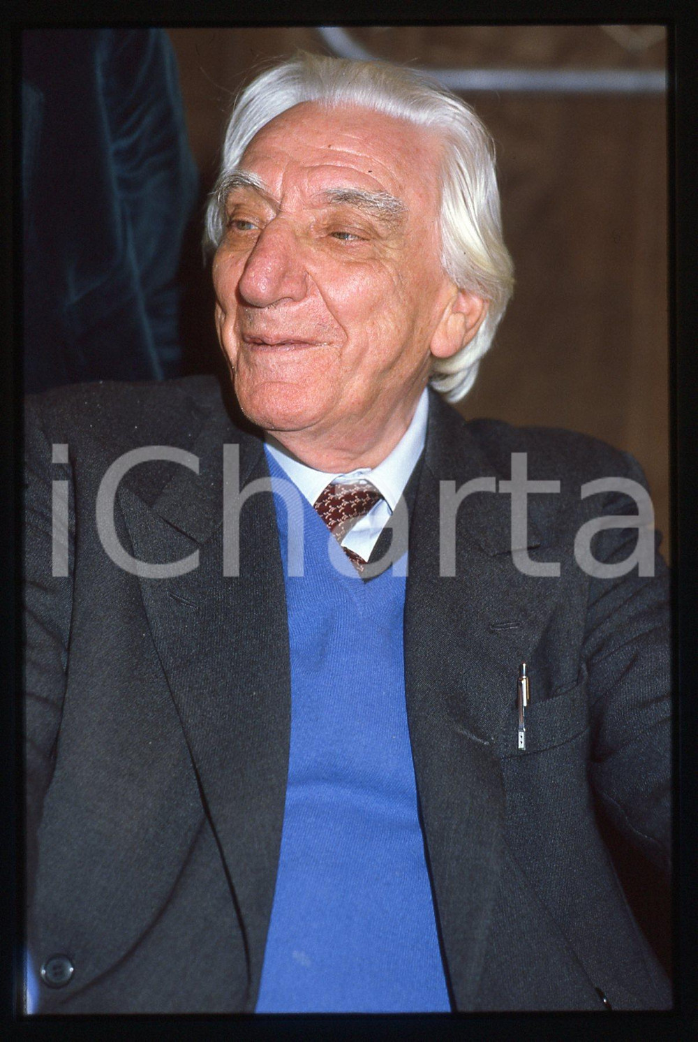 35mm vintage slide* 1985ca ITALIA - COSTUME Cesare MUSATTI Conferenza (12)