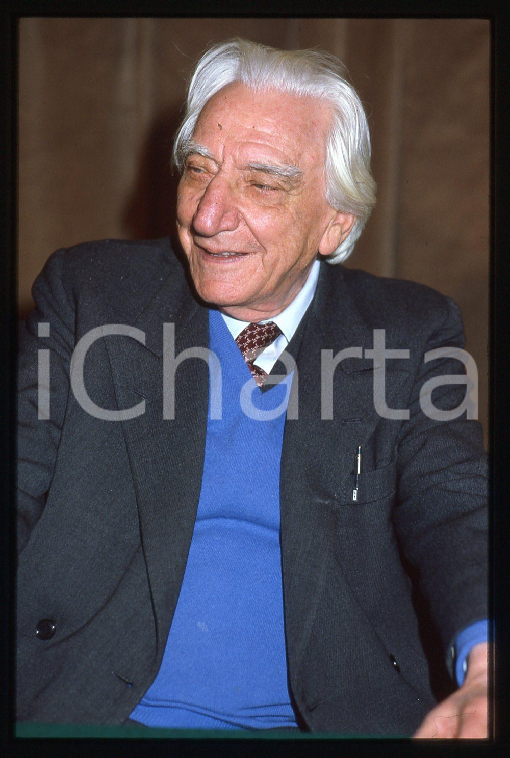 35mm vintage slide* 1985ca ITALIA - COSTUME Cesare MUSATTI Conferenza (13)