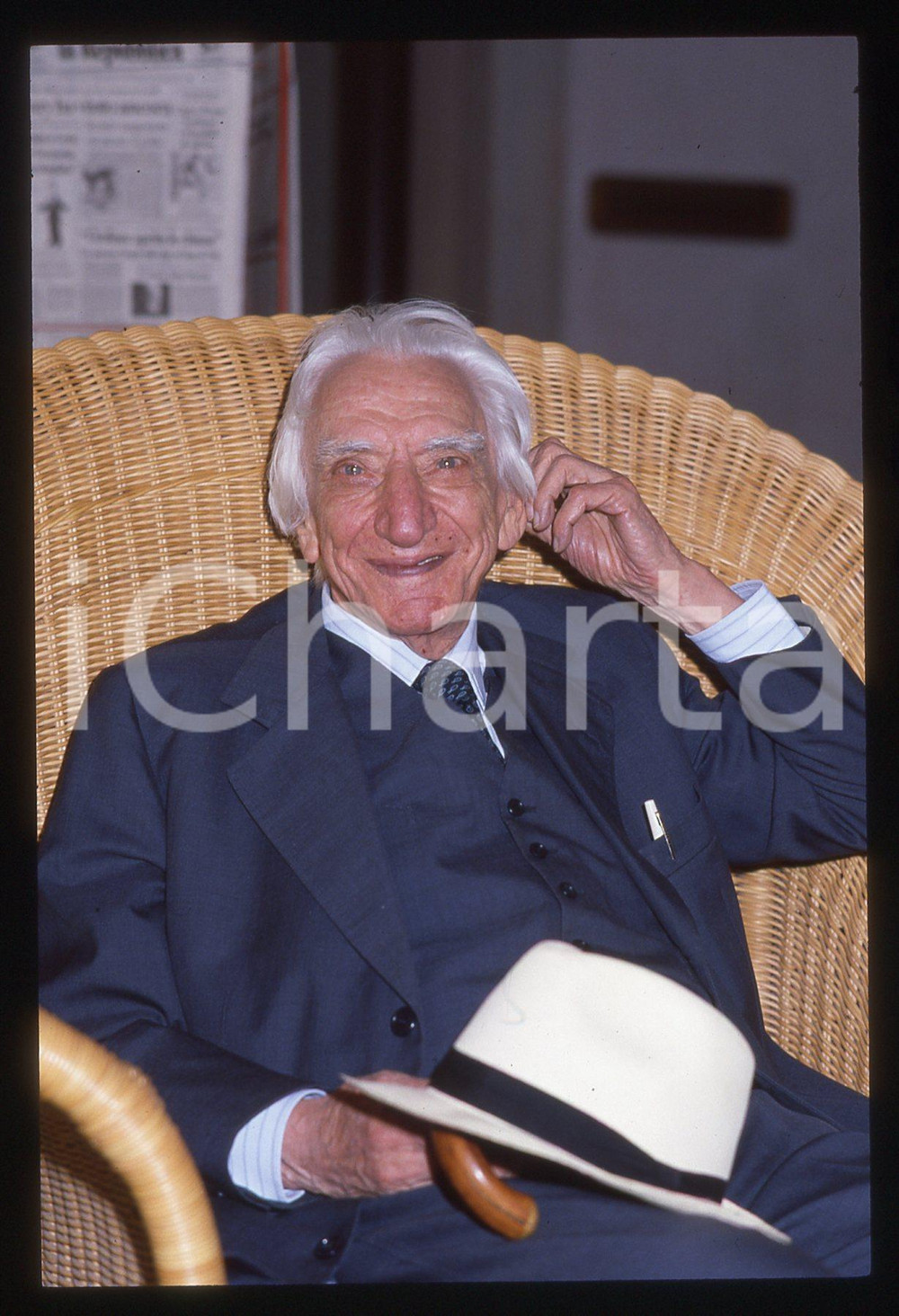 35mm vintage slide* 1985ca ITALIA - COSTUME Cesare MUSATTI Ritratto (7)