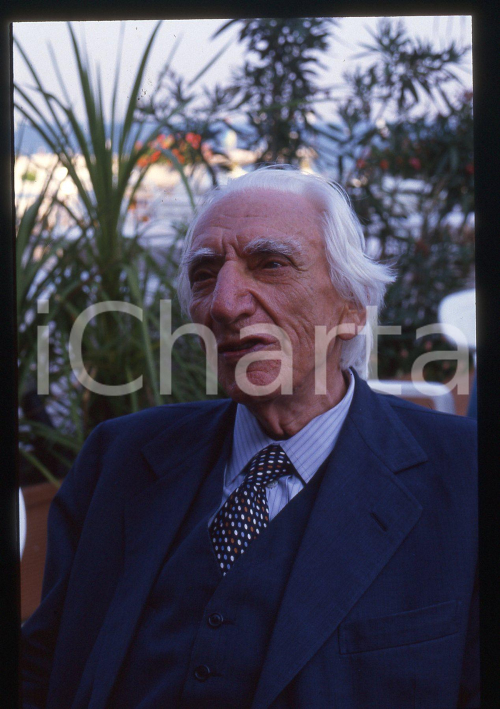 35mm vintage slide* 1985ca VENEZIA LIDO Cesare MUSATTI Ritratto (15)