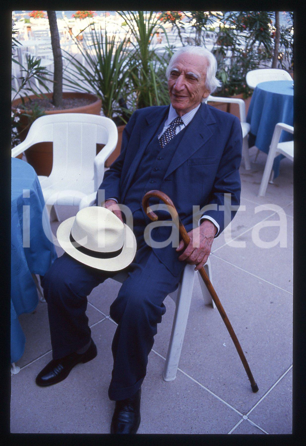 35mm vintage slide* 1985ca ITALIA - COSTUME Cesare MUSATTI Ritratto (16)