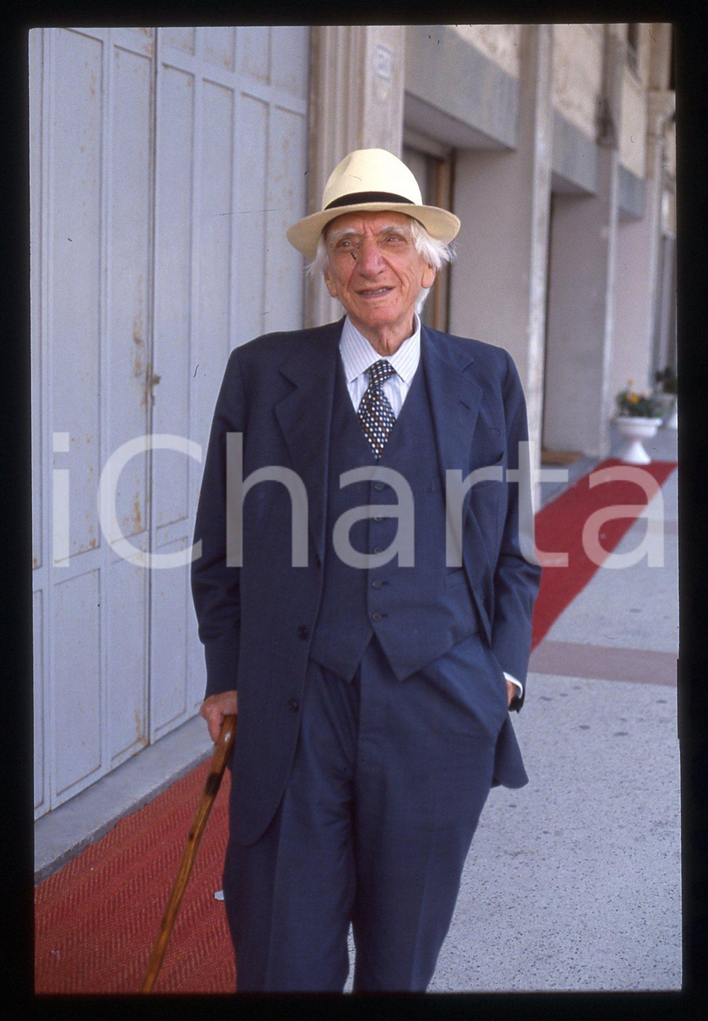 35mm vintage slide* 1985ca VENEZIA LIDO Cesare MUSATTI Ritratto (21)