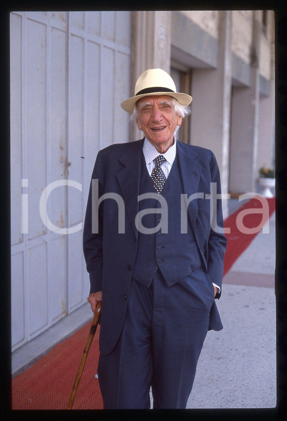 35mm vintage slide* 1985ca VENEZIA LIDO Cesare MUSATTI Ritratto (30)