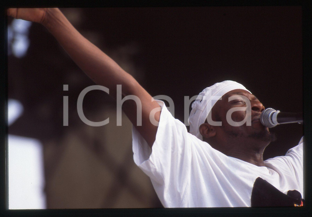 35mm vintage slide* 1990ca ITALIA - MUSICA Jimmy CLIFF durante un'esibizione 14