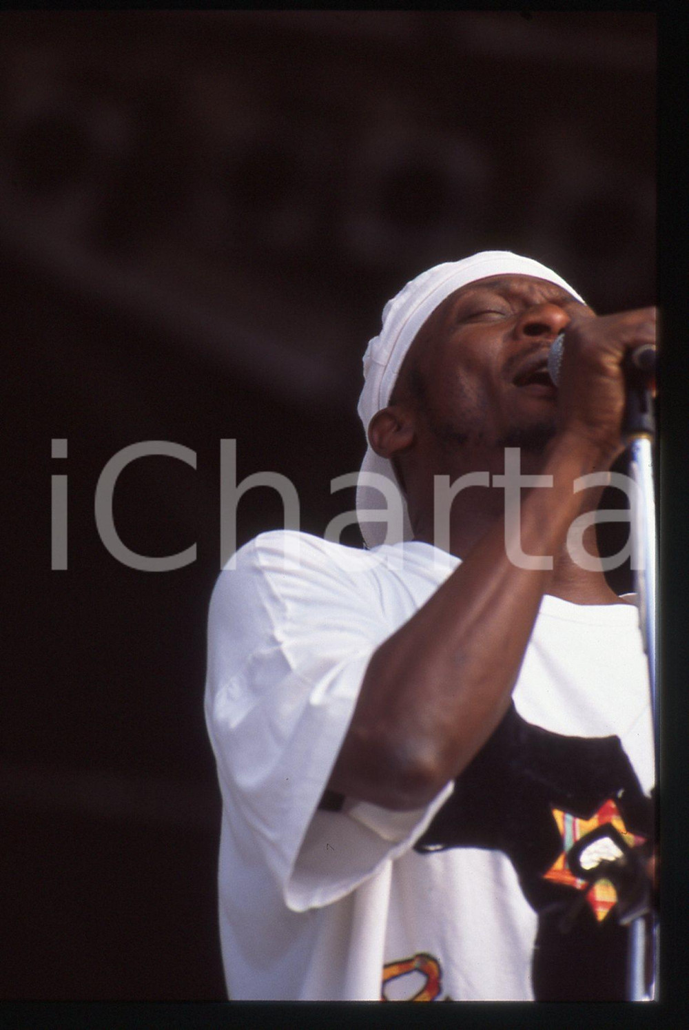 35mm vintage slide* 1990ca ITALIA - MUSICA Jimmy CLIFF durante un'esibizione 16