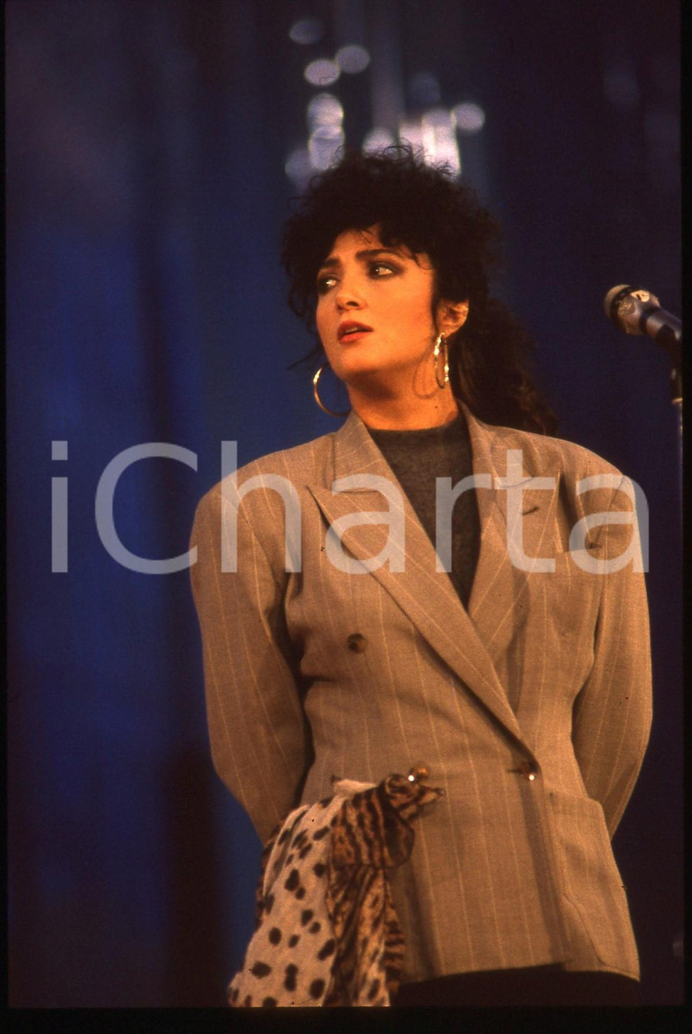 35mm vintage slide* 1990 ca TELEVISIONE Marcella BELLA Ritratto della cantante 7
