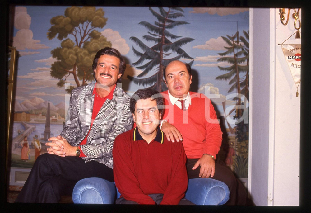 35mm vintage slide* 1987 MILANO Christian DE SICA Lino BANFI Enrico OLDOINI (1)