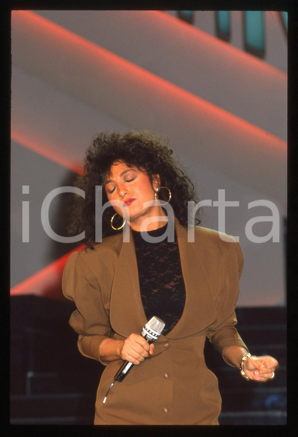 35mm vintage slide* 1988 FESTIVAL DI SANREMO Marcella BELLA durante le prove (6)