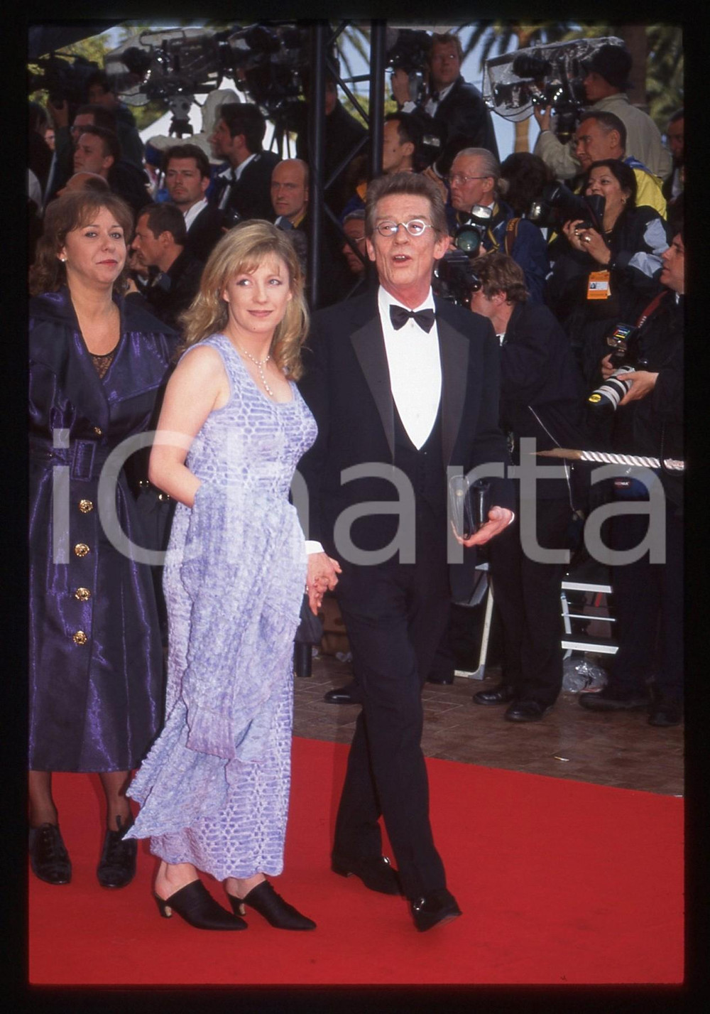 35mm vintage slide* 1997 FESTIVAL DI CANNES John HURT Sarah OWENS Ritratto (2)