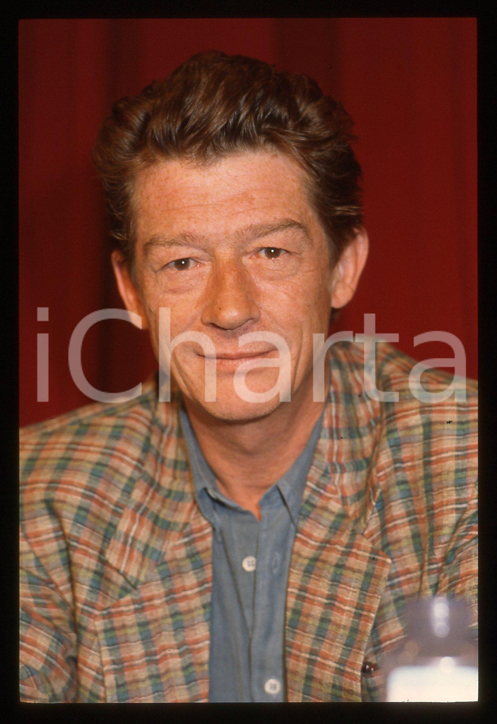 35mm vintage slide* 1985 ca CANNES (?) John HURT Ritratto dell'attore (5)