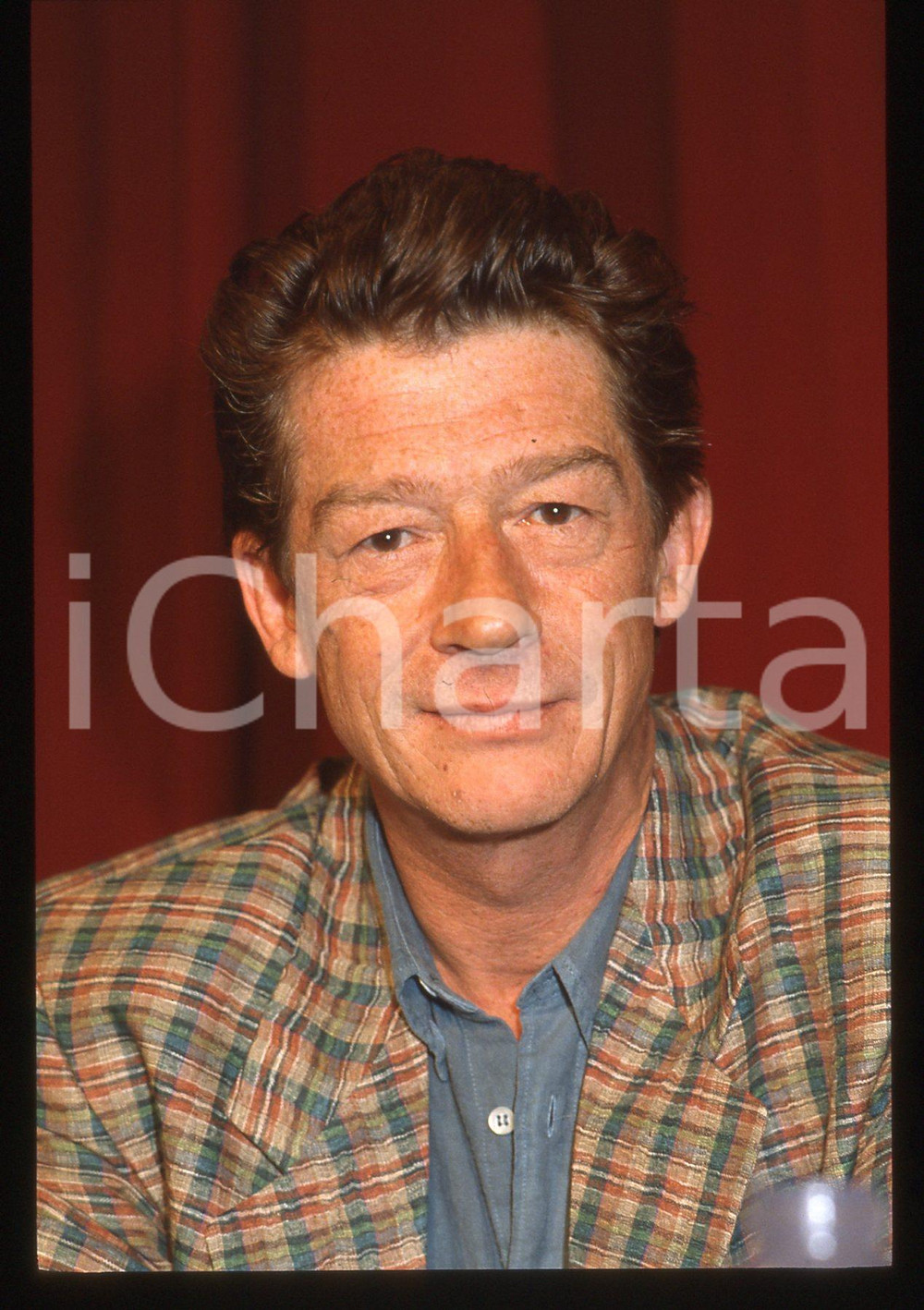35mm vintage slide* 1985 ca CANNES (?) John HURT Ritratto dell'attore (7)