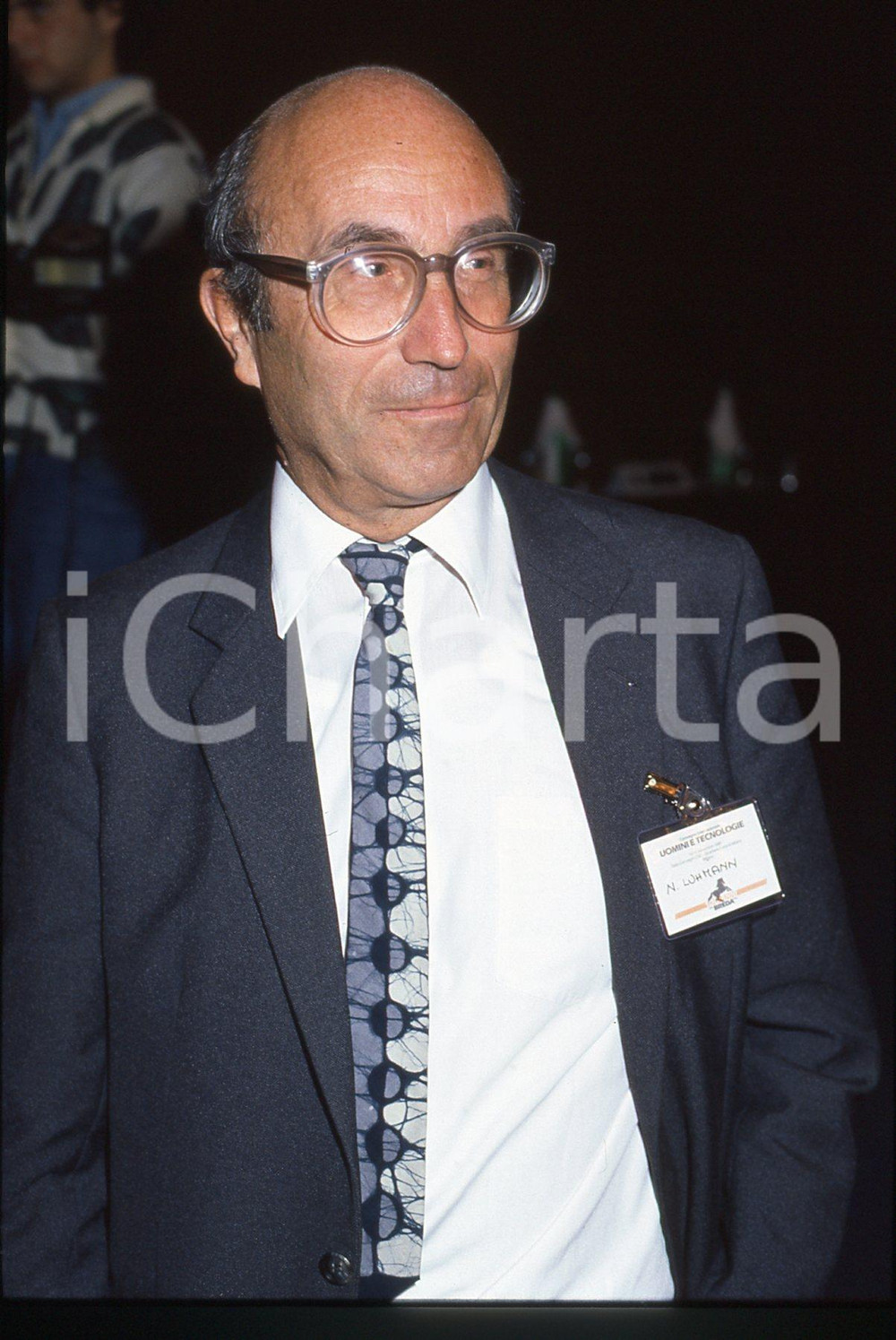 35mm vintage slide* 1986 MILANO Niklas LUHMANN convegno "Uomini e tecnologie" 3