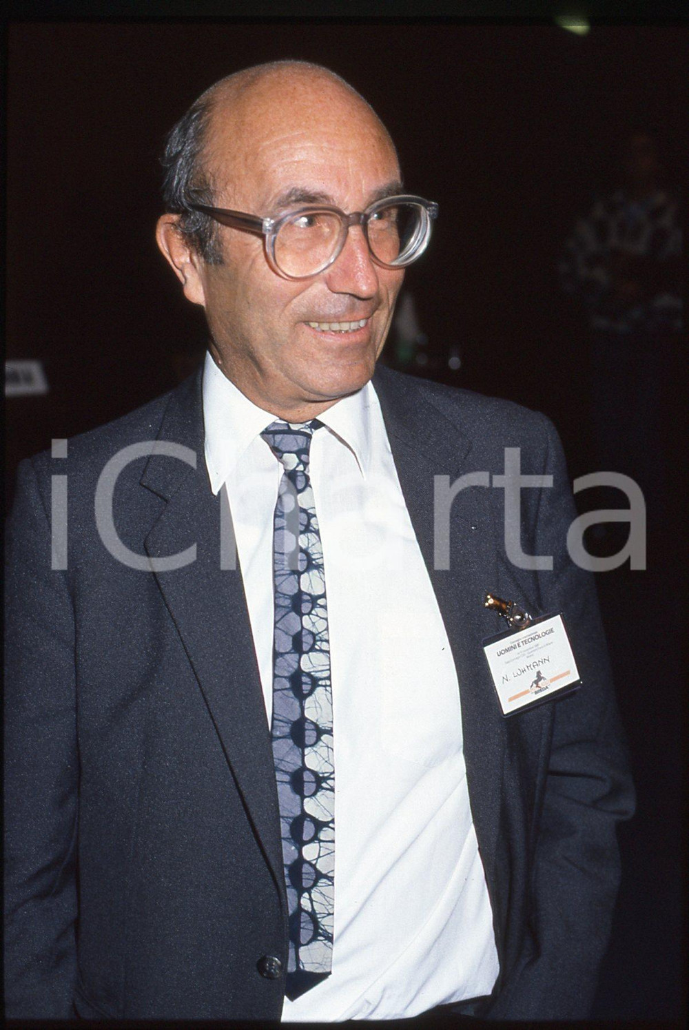 35mm vintage slide* 1986 MILANO Niklas LUHMANN convegno "Uomini e tecnologie" 4