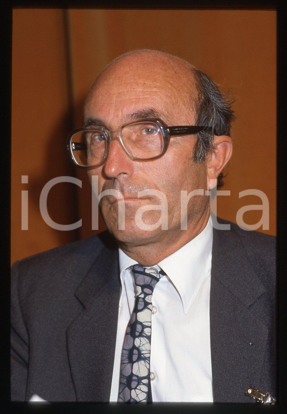 35mm vintage slide* 1986 MILANO Niklas LUHMANN convegno "Uomini e tecnologie" 8