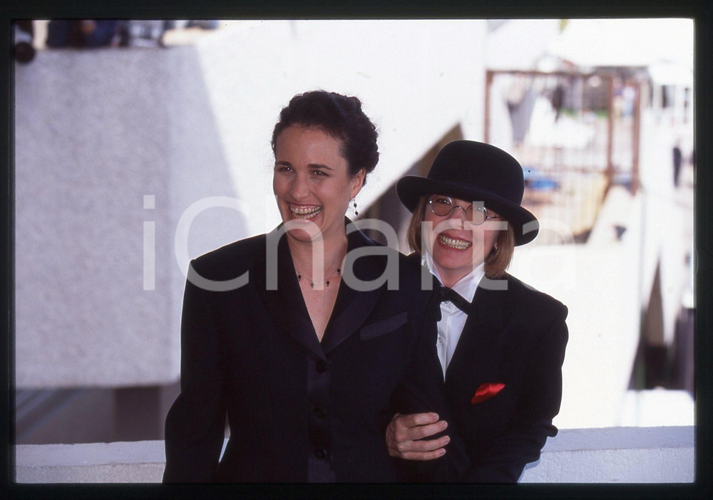 Fotografia d epoca originale 35mm vintage slide 1995 CANNES Diane KEATON Andie MacDOWELL Ritratto 1 1