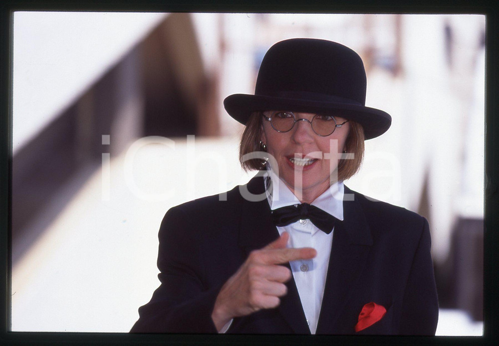 Fotografia d epoca originale 35mm vintage slide 1995 FESTIVAL DI CANNES Diane KEATON Ritratto dell attrice 5 1