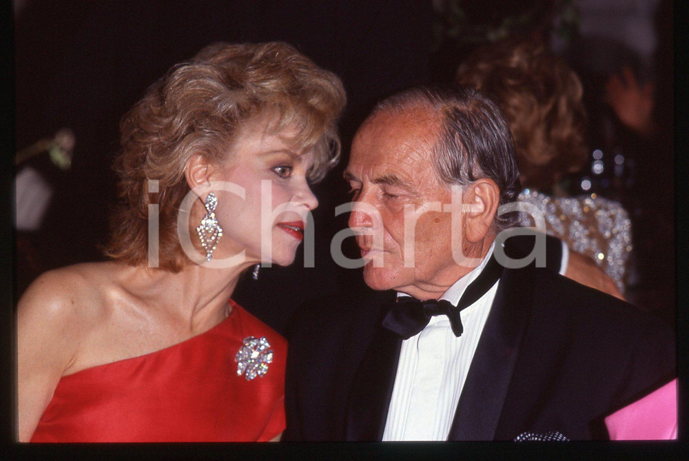35mm vintage slide* 1990 ca ITALIA (?) Pierre CARDIN a una serata di gala (10)