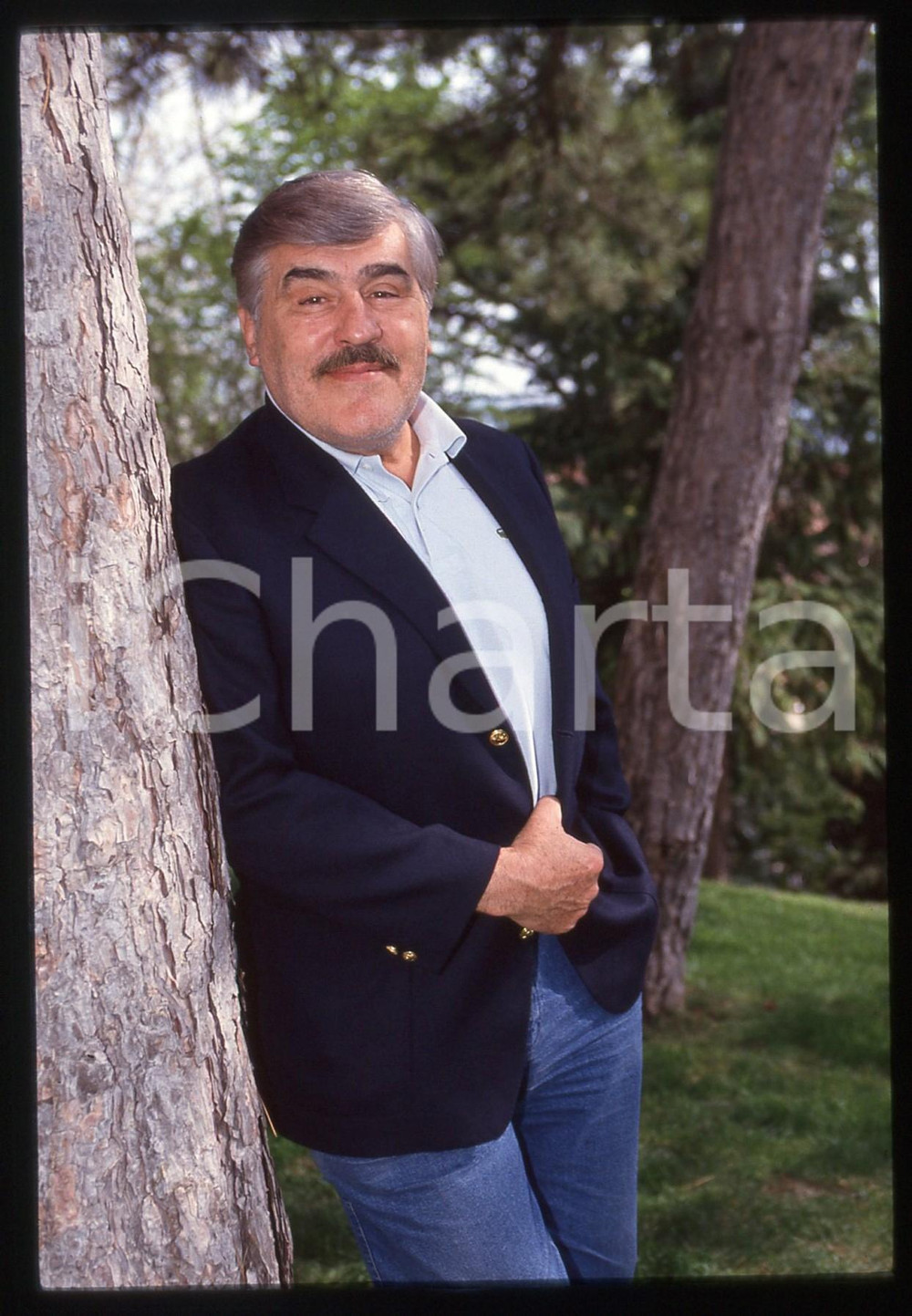 Fotografia d epoca originale 35mm vintage slide 1990 ca CINEMA Mario ADORF Ritratto dell attore 1 1