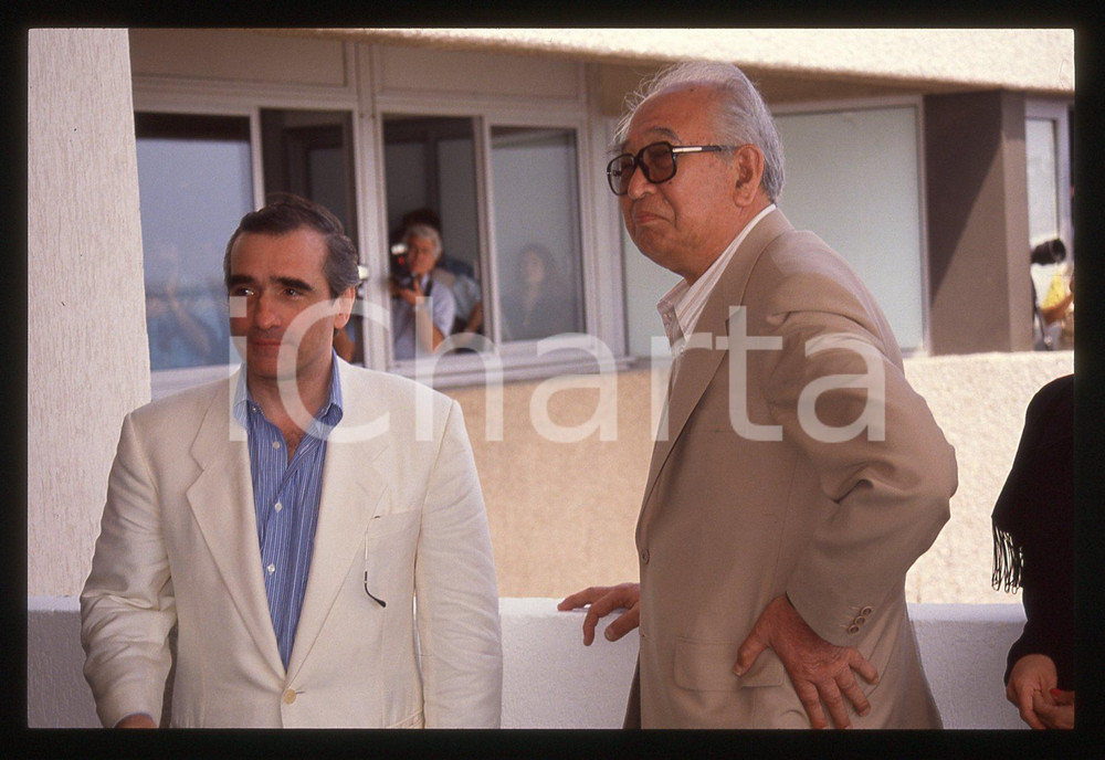 35mm vintage slide* 1990 CANNES Akira KUROSAWA Martin SCORSESE Ritratto (7)