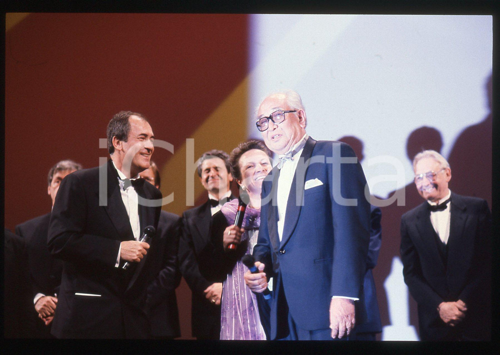 35mm vintage slide* 1990 FESTIVAL DI CANNES Akira KUROSAWA Bernardo BERTOLUCCI 2