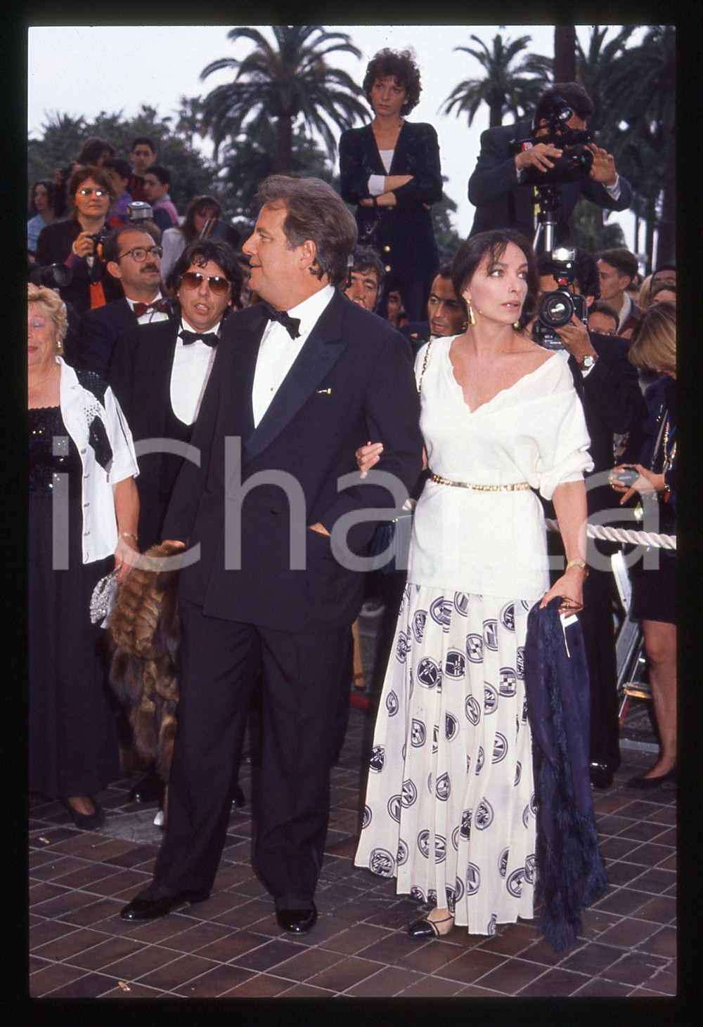 35mm vintage slide* 1990 ca CANNES Marie LAFORÊT Massimo GARGIA Ritratto (2)