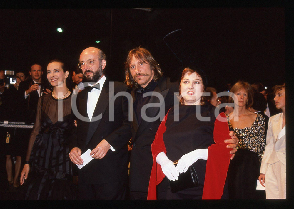 35mm vintage slide* 1989 CANNES Gérard DEPARDIEU Carole BOUQUET Bertrand BLIER 2