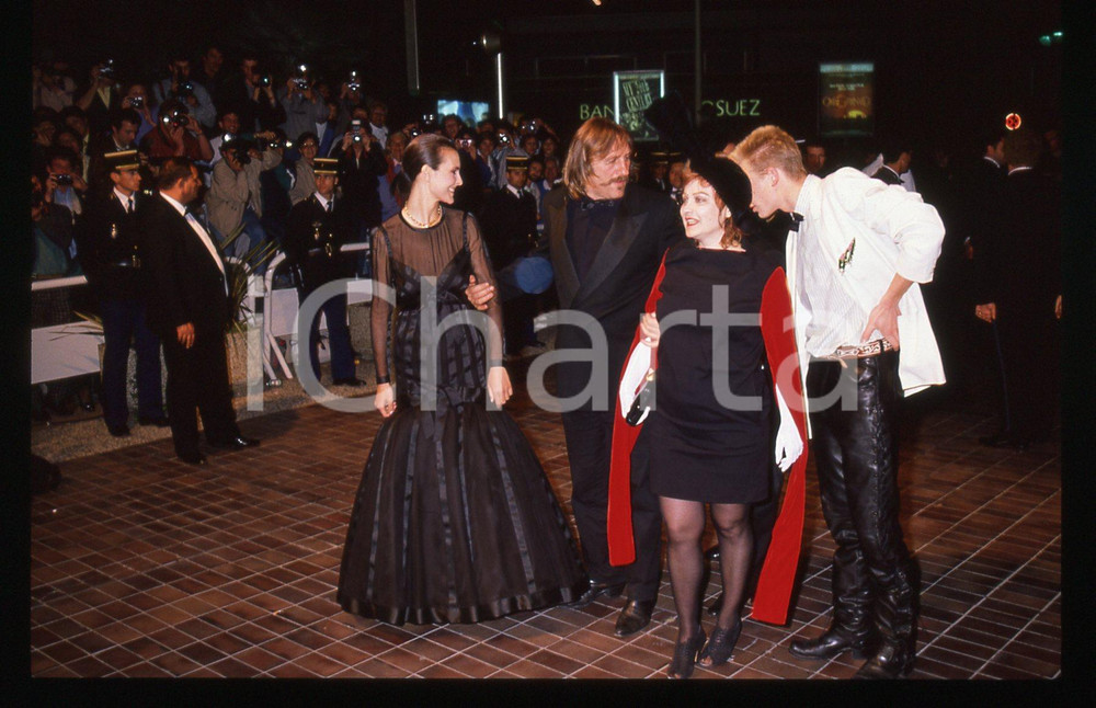 35mm vintage slide* 1989 CANNES Gérard DEPARDIEU Carole BOUQUET Ritratto (2)
