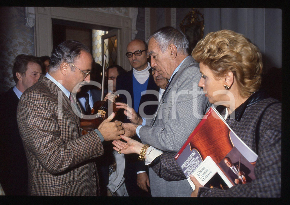 35mm vintage slide* 1988 CREMONA Anthony QUINN Salvatore ACCARDO Ritratto (2)