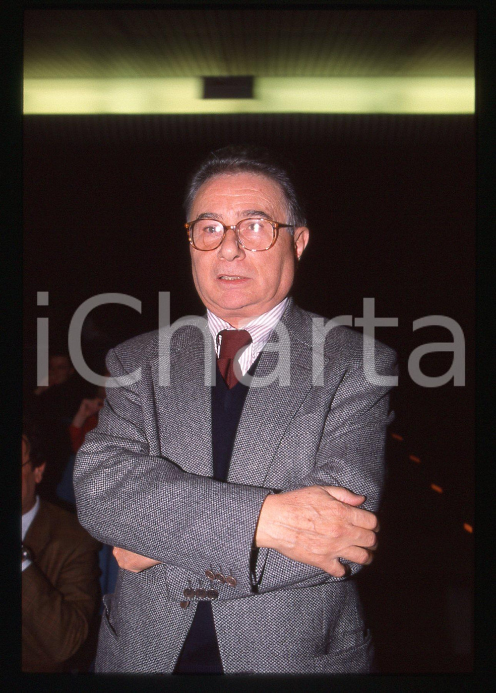 35mm vintage slide* 1995 ca ROMA Aris ACCORNERO Ritratto del sociologo (1)