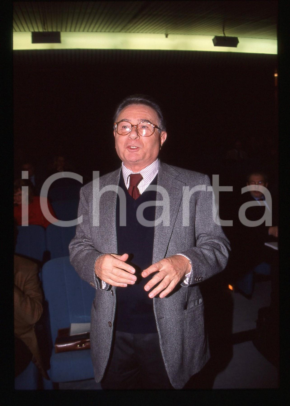 35mm vintage slide* 1995 ca ROMA Aris ACCORNERO Ritratto del sociologo (7)