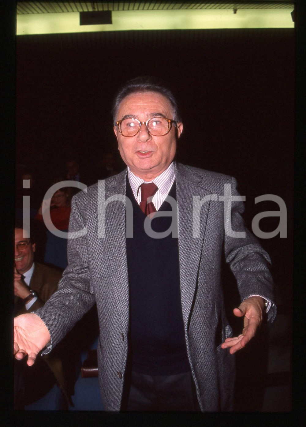 35mm vintage slide* 1995 ca ROMA Aris ACCORNERO Ritratto del sociologo (10)