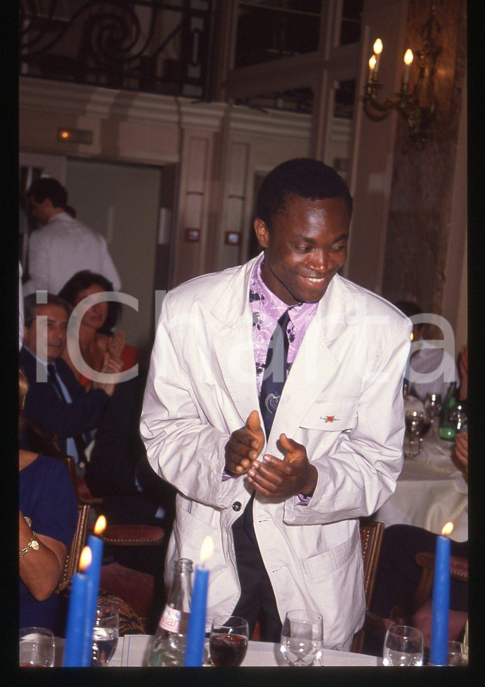 35mm vintage slide* 1990 CANNES Thywill AMENIA a un party - Ritratto (1)