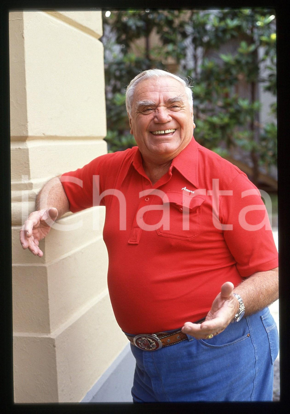 35mm vintage slide* 1992 CERNOBBIO VILLA ERBA - Ernest BORGNINE Ritratto (2)