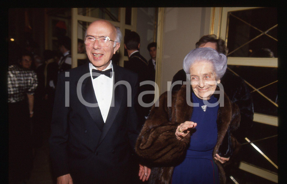 35mm vintage slide* 1993 MILANO Rita LEVI-MONTALCINI Renato DULBECCO alla SCALA