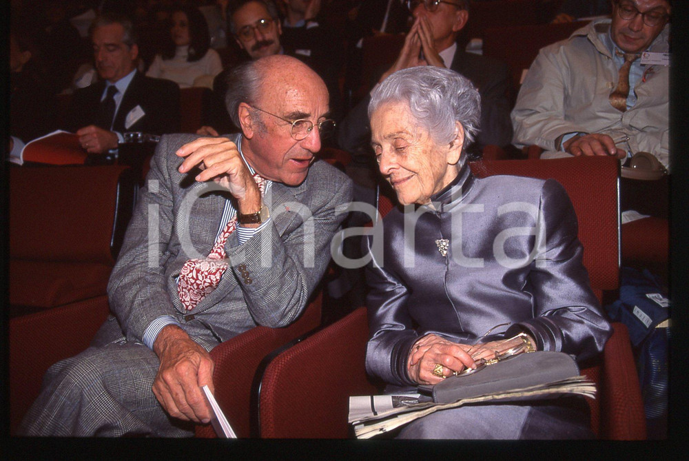 35mm vintage slide* 1993 MILANO Rita LEVI-MONTALCINI  Roger GUILLEMIN "10 NOBEL"