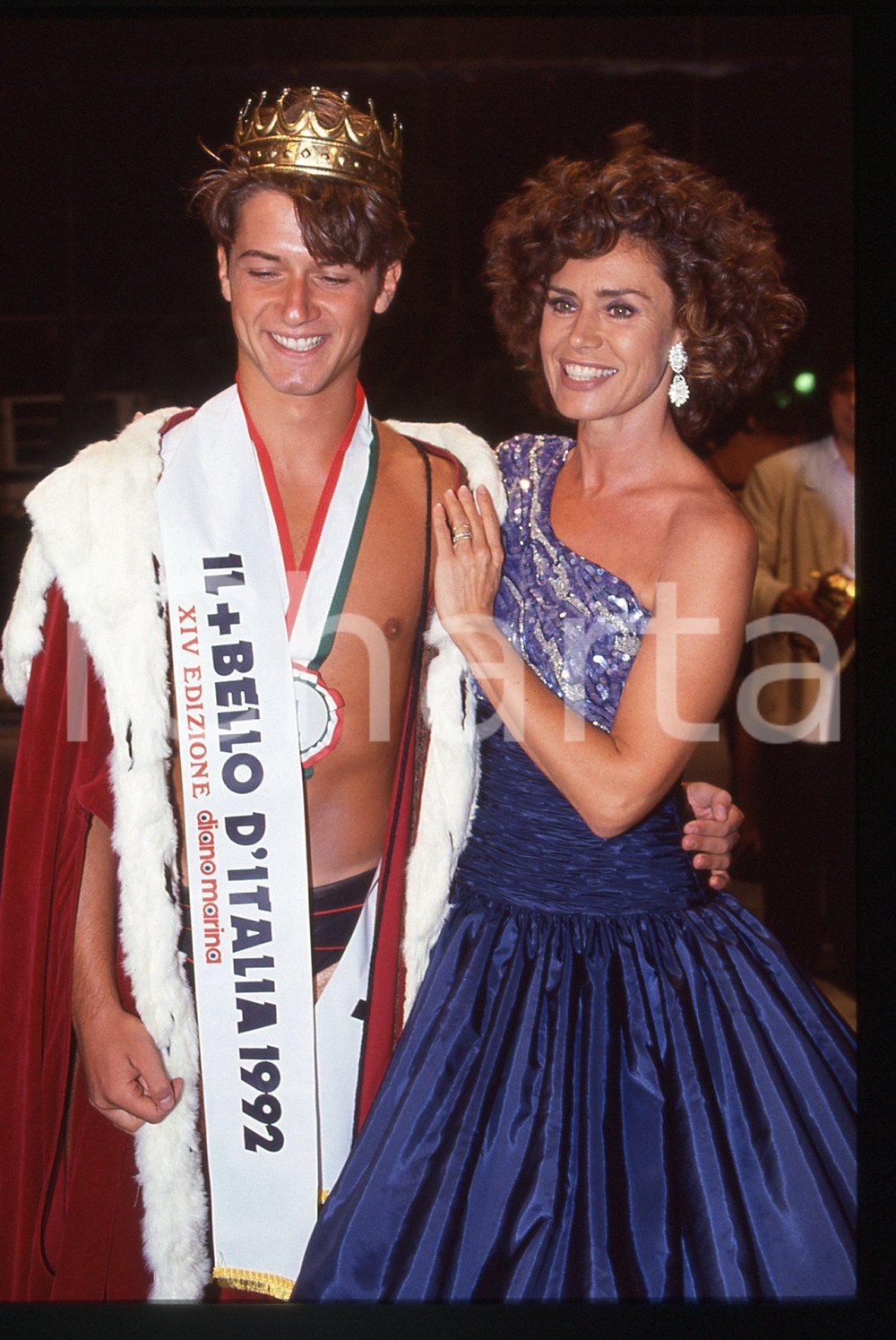 Fotografia d epoca originale 35mm vintage slide 1992 DIANO MARINA Corinne CLERY Ettore BASSI Ritratto 3 1