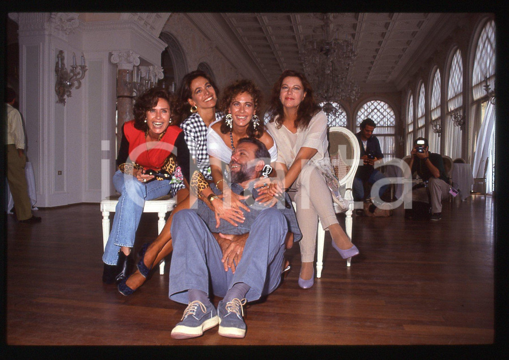 Fotografia d epoca originale 35mm vintage slide 1992 VENEZIA Sergio STAINO Stefania SANDRELLI Barbara D URSO 1