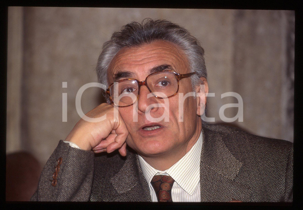 Fotografia d epoca originale 35mm vintage slide 1995 ca ITALIA Giuseppe VACCA Ritratto del politico PDS 1 1