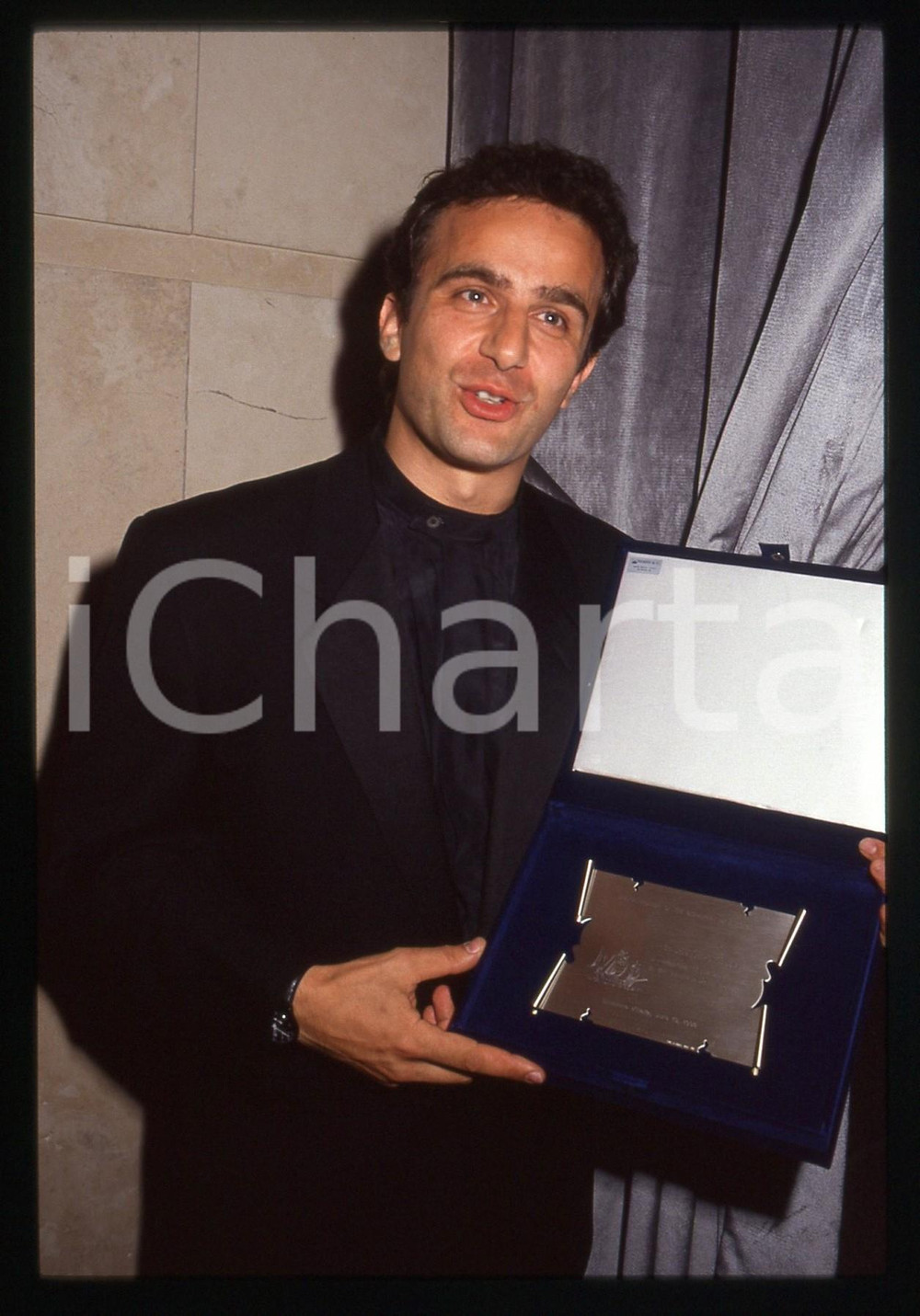 Fotografia d epoca originale 35mm vintage slide 1992 CERNOBBIO Pietro SCALIA all evento VIVA HOLLYWOOD 2 1