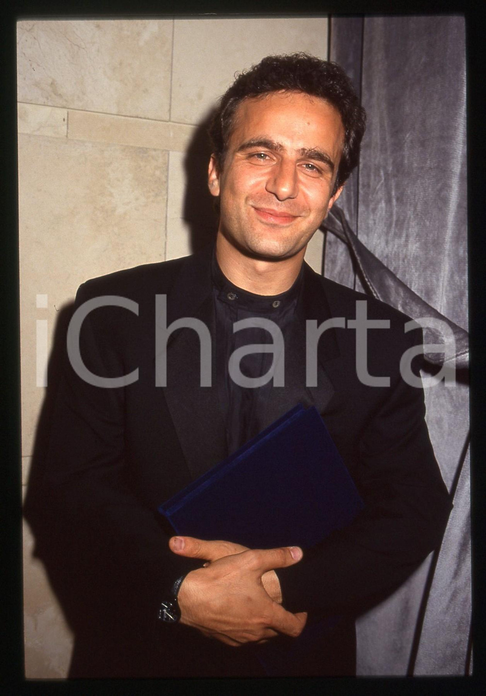 Fotografia d epoca originale 35mm vintage slide 1992 CERNOBBIO Pietro SCALIA all evento VIVA HOLLYWOOD 5 1