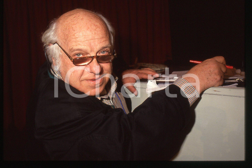Fotografia d epoca originale 35mm vintage slide 1990 ca CINEMA Marco ZAVATTINI Ritratto sceneggiatore 1 1