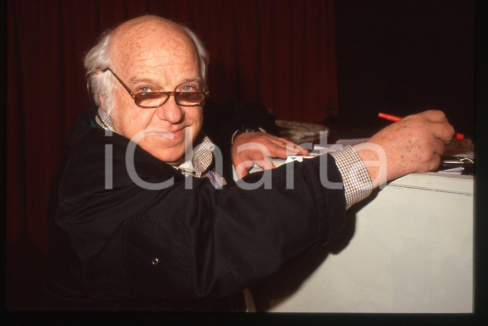 Fotografia d epoca originale 35mm vintage slide 1990 ca CINEMA Marco ZAVATTINI Ritratto sceneggiatore 2 1