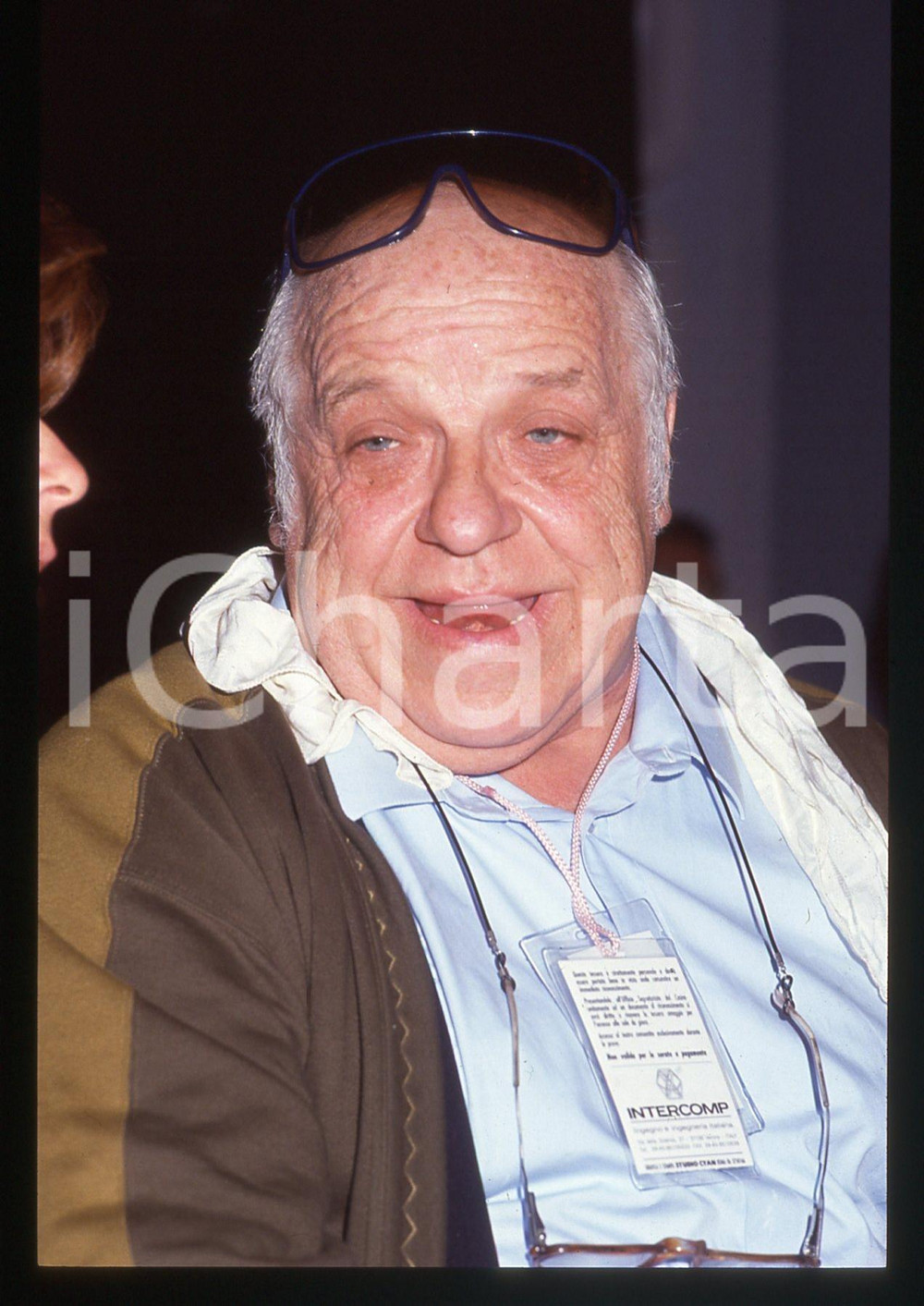 Fotografia d epoca originale 35mm vintage slide 1990 ca VERONA Marco ZAVATTINI a un evento INTERCOMP 1 1