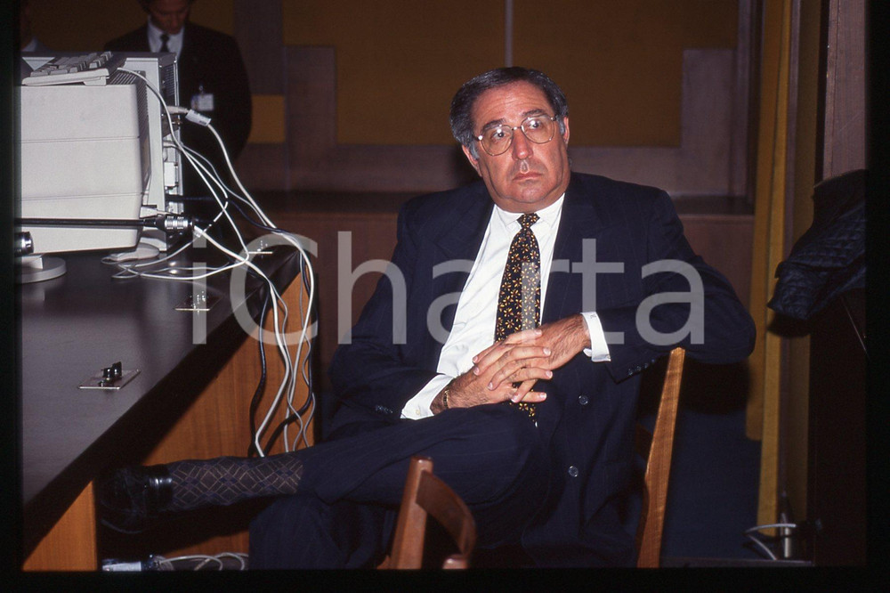 Fotografia d epoca originale 35mm vintage slide 1999 MILANO Victor LEVENTHAL al Global Knowledge Network 2 1