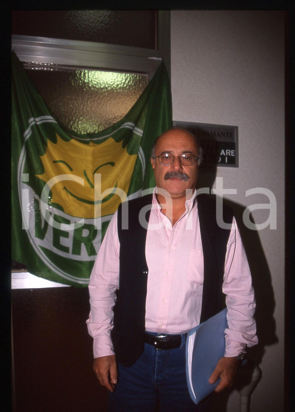 35mm vintage slide* 2000ca POLITICA Massimo SCALIA Ritratto del deputato VERDI 4