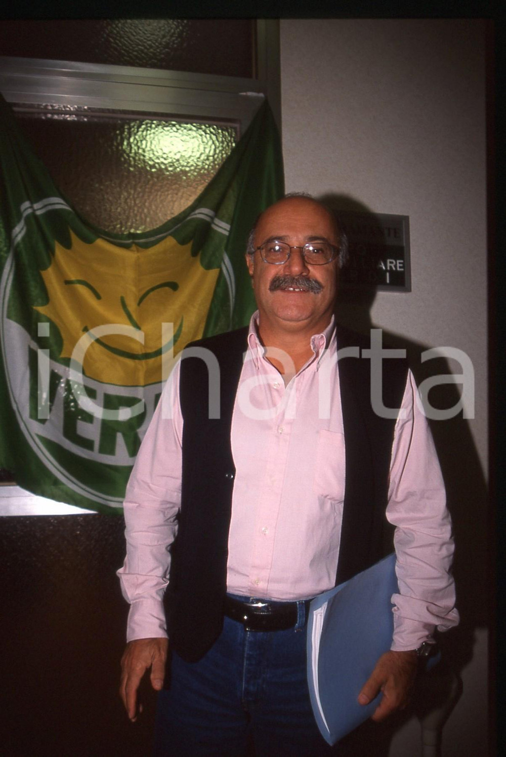 35mm vintage slide* 2000ca POLITICA Massimo SCALIA Ritratto del deputato VERDI 6