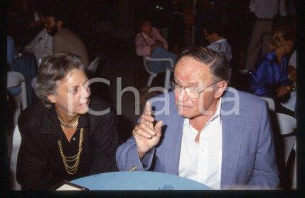 35mm vintage slide*1987 VENEZIA Joseph L.MANKIEWICZ moglie Mostra del Cinema(32)