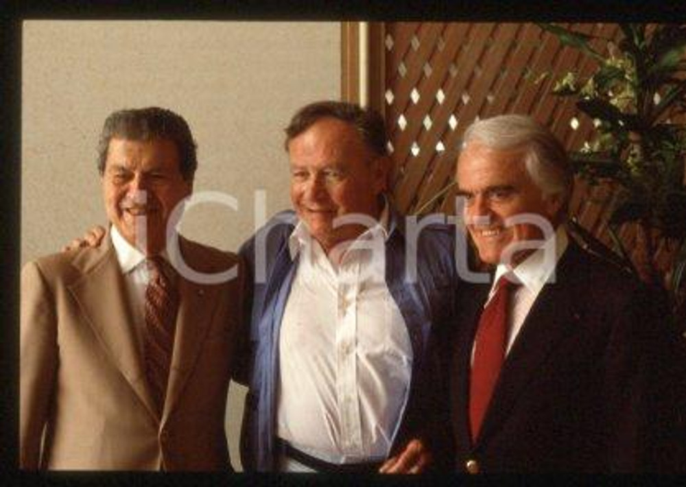 35mm vintage slide* 1987 VENEZIA Joseph L. MANKIEWICZ Jack VALENTI (61)